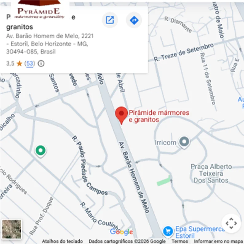 Mapa da unidade de Belo Horizonte